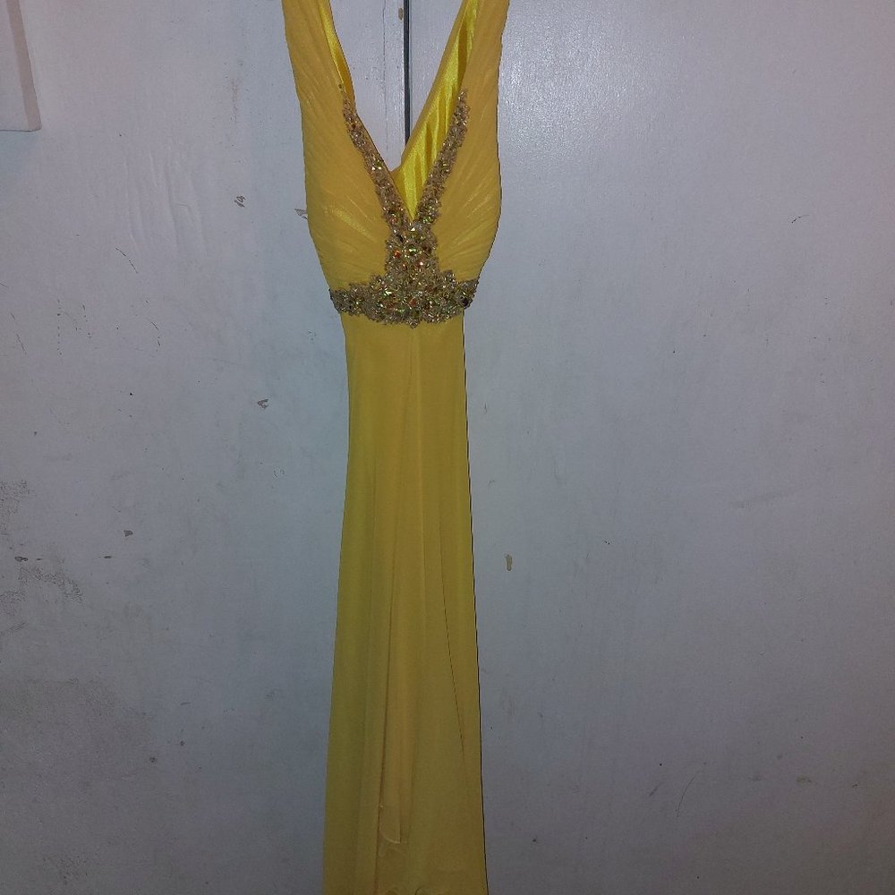 Yellow formal gown